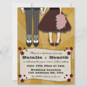 Rockabilly Wedding, 6.5x8.75 bruiloft Kaart (Voorkant)