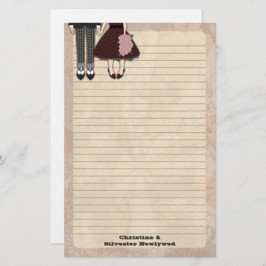 Rockabilly Wedding, briefpapier (Voorkant / Achterkant)