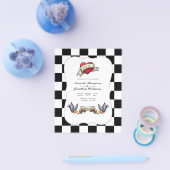 Rockabilly Wedding Invitation Flyer (Enkel)