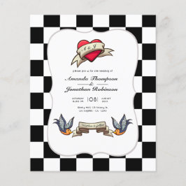 Rockabilly Wedding Invitation Flyer
