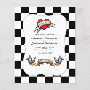 Rockabilly Wedding Invitation Flyer