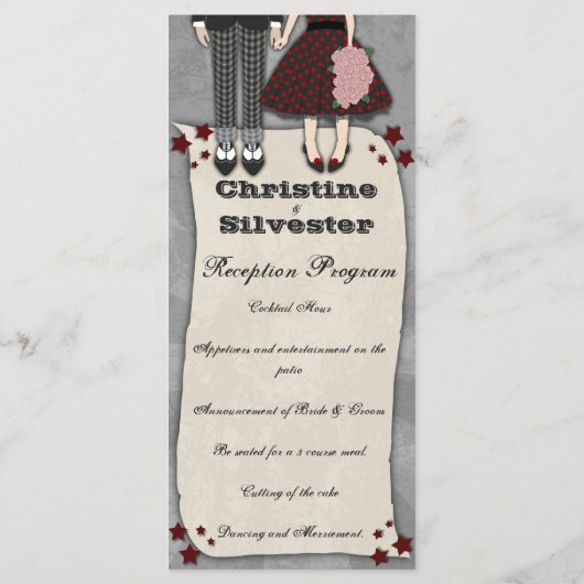 Rockabilly Wedding, menu en programma (Achterkant)