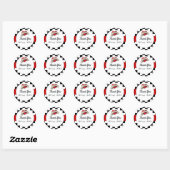 Rockabilly Wedding Ronde Sticker (Vel)