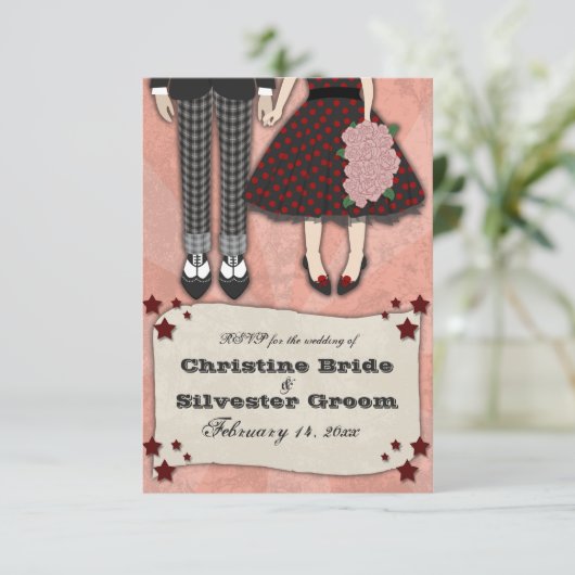 Rockabilly Wedding, rsvp (Staand voorkant)