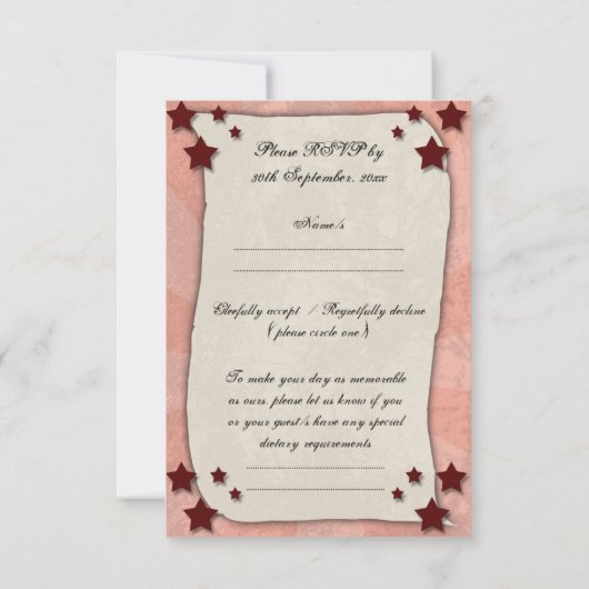 Rockabilly Wedding, rsvp (Achterkant)