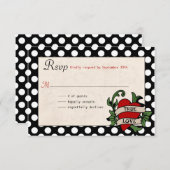 Rockabilly Wedding RSVP (Voorkant / Achterkant)