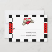 Rockabilly Wedding RSVP Kaartje (Voorkant)