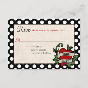 Rockabilly Wedding RSVP Kaartje