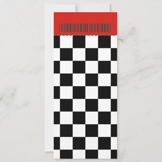 Rockabilly Wedding Ticket Kaart (Achterkant)