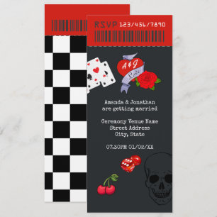 Rockabilly Wedding Ticket Kaart
