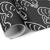 ROCKABILLY YELL (ZWART) CADEAUPAPIER (Rol Hoek)