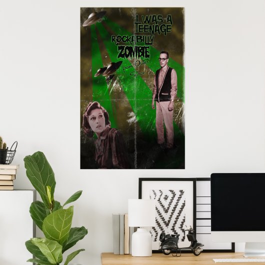 Rockabilly Zombie Poster (Thuiskantoor)