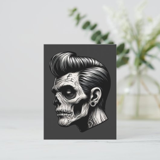 Rockabilly Zombie Vibes Briefkaart (Staand voorkant)