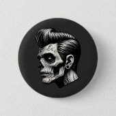 Rockabilly Zombie Vibes Ronde Button 5,7 Cm (Voorkant)