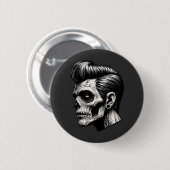 Rockabilly Zombie Vibes Ronde Button 5,7 Cm (Voorkant /achterkant)