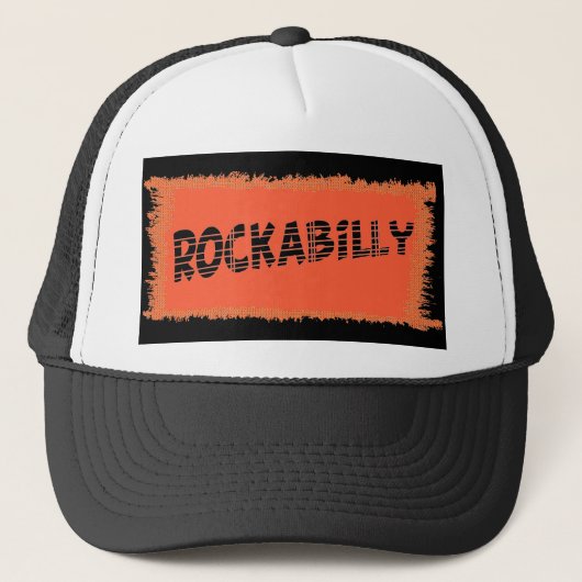 RockaBilly zwart gescheurde zwarte trucker hoed Trucker Pet (Voorkant)