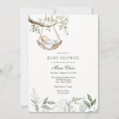 Rockabye Baby Greenery Baby shower Uitnodiging (Voorkant)