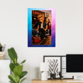 Rockachibi Dean Aurore Vintage Poster (Thuiskantoor)