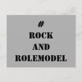 #RockandRolemodel - Black Editable. Briefkaart