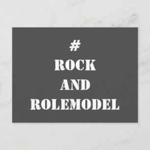 #RockandRolemodel - White Editable. Briefkaart