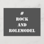 #RockandRolemodel - White Editable. Briefkaart (Voorkant)