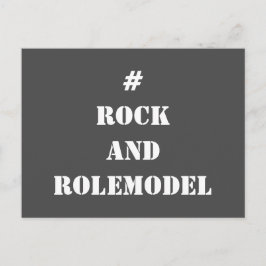 #RockandRolemodel - White Editable. Briefkaart