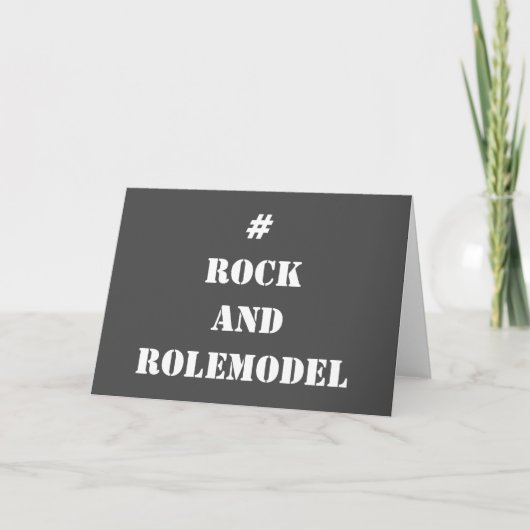#RockandRolemodel - White Editable. Kaart (Voorkant)