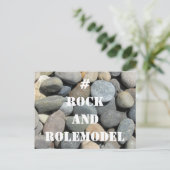 #RockandRolemodel - White on Rocks. Briefkaart (Staand voorkant)