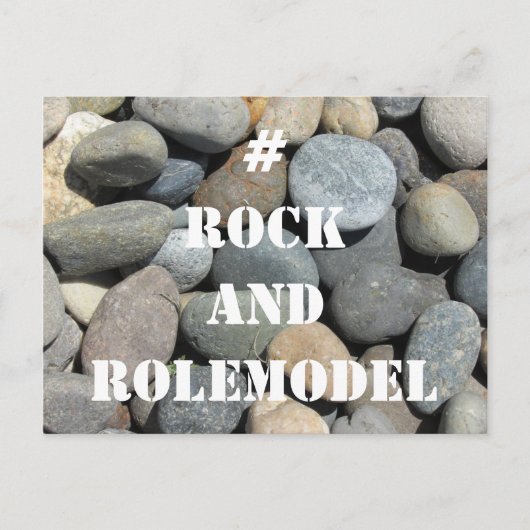 #RockandRolemodel - White on Rocks. Briefkaart (Voorkant)