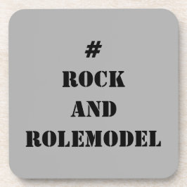 #RockandRolemodel - Zwart bewerkbaar. Bier Onderzetter