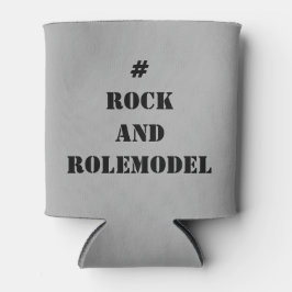 #RockandRolemodel - Zwart bewerkbaar. Blikjeskoeler