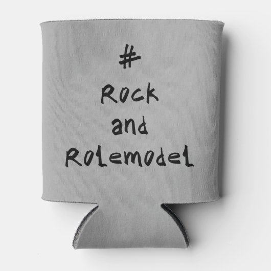 #RockandRolemodel - Zwart. Blikjeskoeler (Voorkant)