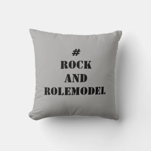 #RockandRolemodel - Zwart. Kussen