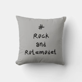 #RockandRolemodel - Zwart. Kussen