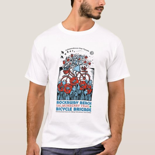 Rockaway Beach Bike Brigade T-shirt (Voorkant)