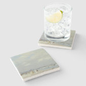 Rockaway Beach (New York) (door E.H. Potthast) Stenen Onderzetter (Zijkant)