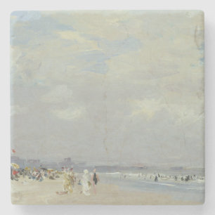 Rockaway Beach (New York) (door E.H. Potthast) Stenen Onderzetter