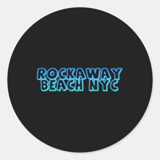 Rockaway Beach New York Ronde Sticker (Voorkant)