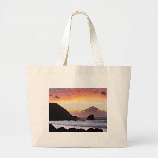 Rockaway Beach Sunset Grote Tote Bag (Voorkant)
