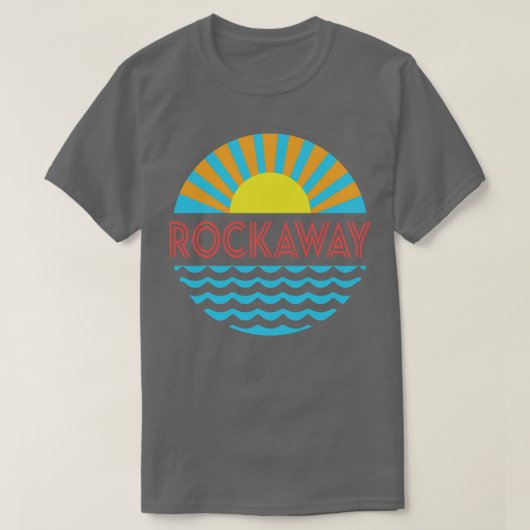 Rockaway Beach zon en golven T-shirt (Design voorkant)