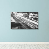 Rockaway, Oregon Beach en Main Street Photograp Canvas Afdruk (Insitu (Houten vloer))