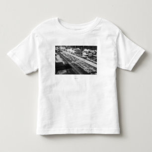 Rockaway, Oregon Beach en Main Street Photograp Kinder Shirts