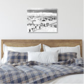 Rockaway, Oregon Beach Scene and Swmers Canvas Afdruk (Insitu (Slaapkamer))