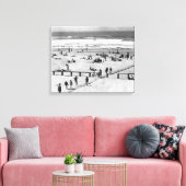 Rockaway, Oregon Beach Scene and Swmers Canvas Afdruk (Insitu (Woonkamer))