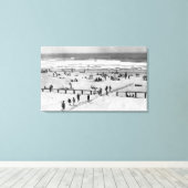 Rockaway, Oregon Beach Scene and Swmers Canvas Afdruk (Insitu (Houten vloer))