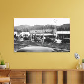 Rockaway, Oregon Main Business Section Canvas Afdruk (Insitu (Woonkamer))