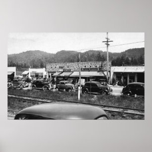 Rockaway, Oregon Main Business Section Poster