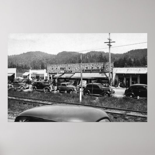 Rockaway, Oregon Main Business Section Poster (Voorkant)