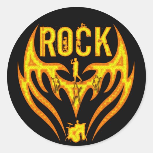 ROCKBAND RONDE STICKER (Voorkant)