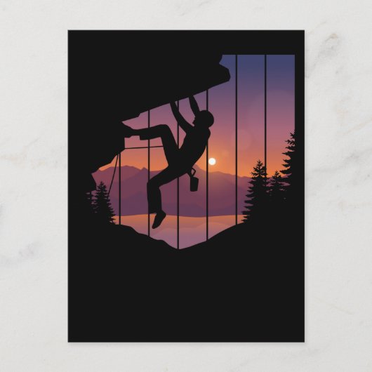 Rockbeklimming Mannen klimberbergbeklimmering Briefkaart (Voorkant)